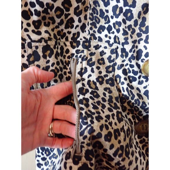 Peck & Peck Collection Lepoard Print Spring Statement Jacket Coat L/XL - Picture 7 of 10